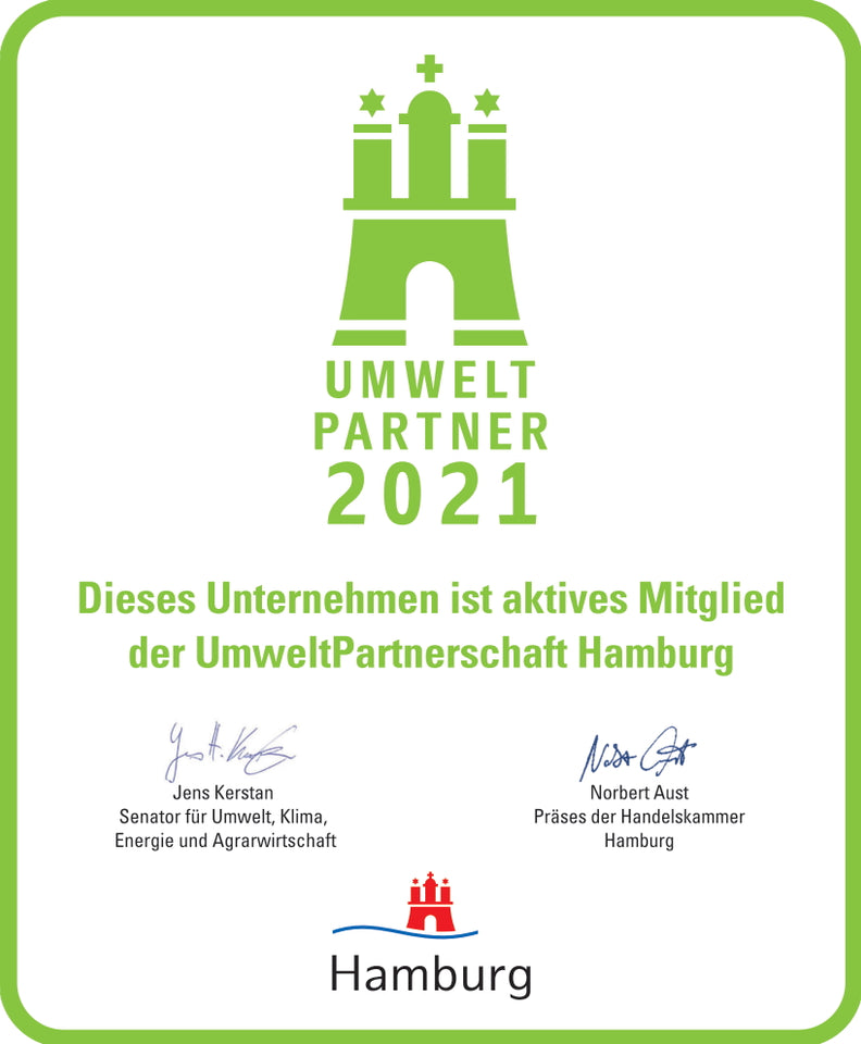 Umweltpartnerschaft mit der Stadt Hamburg Siegel 2021